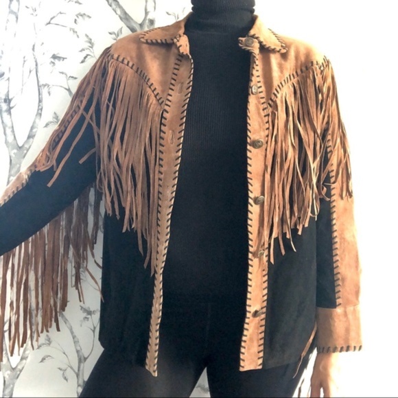 Vintage 90’s BOB MACKIE Suede Fringe Jacket - Picture 4 of 5